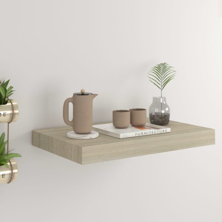 vidaXL Estante flotante de pared MDF color roble 40x23x3,8 cm