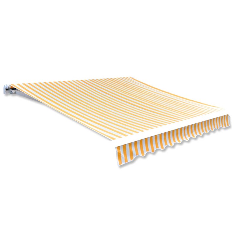 vidaXL Toldo de lona amarillo girasol y blanco 3x2,5 m sin armazón vidaXL Toldo de lona amarillo girasol y blanco 3x2,5 m sin armazón