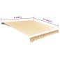 vidaXL Toldo de lona amarillo girasol y blanco 3x2,5 m sin armazón vidaXL Toldo de lona amarillo girasol y blanco 3x2,5 m sin armazón