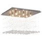 vidaXL Lámpara de techo con cuentas de cristal plateado cúbica G9 vidaXL Lámpara de techo con cuentas de cristal plateado cúbica G9