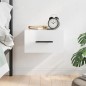 vidaXL Mesita de noche de pared blanco brillo 35x35x20 cm vidaXL Mesita de noche de pared blanco brillo 35x35x20 cm