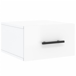 vidaXL Mesita de noche de pared blanco brillo 35x35x20 cm