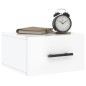 vidaXL Mesita de noche de pared blanco brillo 35x35x20 cm vidaXL Mesita de noche de pared blanco brillo 35x35x20 cm