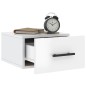 vidaXL Mesita de noche de pared blanco brillo 35x35x20 cm vidaXL Mesita de noche de pared blanco brillo 35x35x20 cm