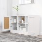 vidaXL Aparador de madera contrachapada blanco 120x30,5x70 cm