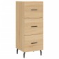 vidaXL Aparador madera contrachapada color roble Sonoma 34,5x34x90 cm vidaXL Aparador madera contrachapada color roble Sonoma 34,5x34x90 cm