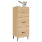 vidaXL Aparador madera contrachapada color roble Sonoma 34,5x34x90 cm vidaXL Aparador madera contrachapada color roble Sonoma 34,5x34x90 cm