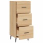 vidaXL Aparador madera contrachapada color roble Sonoma 34,5x34x90 cm vidaXL Aparador madera contrachapada color roble Sonoma 34,5x34x90 cm