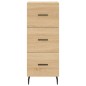 vidaXL Aparador madera contrachapada color roble Sonoma 34,5x34x90 cm vidaXL Aparador madera contrachapada color roble Sonoma 34,5x34x90 cm