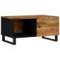 vidaXL Mesa de centro madera maciza mango y contrachapada 80x50x40 cm