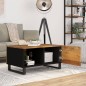 vidaXL Mesa de centro madera maciza mango y contrachapada 80x50x40 cm
