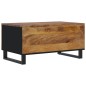 vidaXL Mesa de centro madera maciza mango y contrachapada 80x50x40 cm