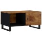vidaXL Mesa de centro madera maciza mango y contrachapada 80x50x40 cm