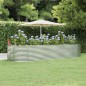vidaXL Jardinera arriate acero recubrimiento polvo plata 367x140x68cm vidaXL Jardinera arriate acero recubrimiento polvo plata 367x140x68cm