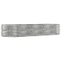 vidaXL Jardinera arriate acero recubrimiento polvo plata 367x140x68cm vidaXL Jardinera arriate acero recubrimiento polvo plata 367x140x68cm