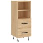 vidaXL Aparador madera contrachapada color roble Sonoma 34,5x34x90 cm vidaXL Aparador madera contrachapada color roble Sonoma 34,5x34x90 cm