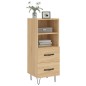 vidaXL Aparador madera contrachapada color roble Sonoma 34,5x34x90 cm vidaXL Aparador madera contrachapada color roble Sonoma 34,5x34x90 cm