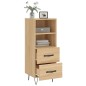 vidaXL Aparador madera contrachapada color roble Sonoma 34,5x34x90 cm vidaXL Aparador madera contrachapada color roble Sonoma 34,5x34x90 cm