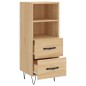 vidaXL Aparador madera contrachapada color roble Sonoma 34,5x34x90 cm vidaXL Aparador madera contrachapada color roble Sonoma 34,5x34x90 cm