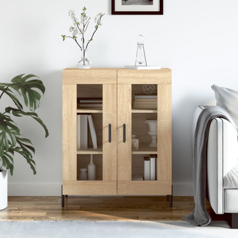 vidaXL Aparador de madera de ingeniería roble Sonoma 69,5x34x90 cm vidaXL Aparador de madera de ingeniería roble Sonoma 69,5x34x90 cm