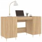 vidaXL Escritorio madera de ingeniería roble Sonoma 140x50x75 cm vidaXL Escritorio madera de ingeniería roble Sonoma 140x50x75 cm
