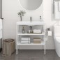 vidaXL Estructura de lavabo de hierro blanco 79x38x83 cm vidaXL Estructura de lavabo de hierro blanco 79x38x83 cm