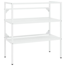 vidaXL Estructura de lavabo de hierro blanco 79x38x83 cm
