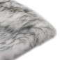 vidaXL Cojines de sillas 2 uds piel oveja genuina mezcla gris 40x40 cm
