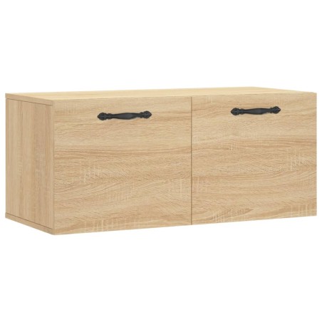 vidaXL Armario de pared madera ingeniería roble Sonoma 80x36,5x35 cm