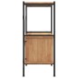 vidaXL Estantería con armario 3 niveles madera y acero 80x40x92 cm vidaXL Estantería con armario 3 niveles madera y acero 80x40x92 cm
