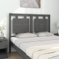vidaXL Cabecero de cama madera maciza de pino gris 125,5x4x100 cm vidaXL Cabecero de cama madera maciza de pino gris 125,5x4x100 cm
