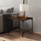 vidaXL Mesa de centro madera contrachapada roble ahumado 50x50x35 cm vidaXL Mesa de centro madera contrachapada roble ahumado 50x50x35 cm