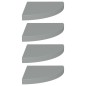 vidaXL Estantes flotantes de esquina 4 uds MDF gris 35x35x3,8 cm vidaXL Estantes flotantes de esquina 4 uds MDF gris 35x35x3,8 cm