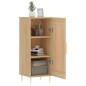 vidaXL Aparador madera contrachapada color roble Sonoma 34,5x34x90 cm