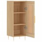 vidaXL Aparador madera contrachapada color roble Sonoma 34,5x34x90 cm