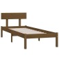 vidaXL Estructura cama madera pino pequeña individual marrón 90x190 cm vidaXL Estructura cama madera pino pequeña individual marrón 90x190 cm