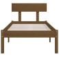vidaXL Estructura cama madera pino pequeña individual marrón 90x190 cm vidaXL Estructura cama madera pino pequeña individual marrón 90x190 cm