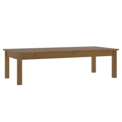 vidaXL Mesa de centro madera maciza de pino marrón miel 110x50x30 cm