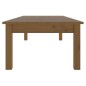 vidaXL Mesa de centro madera maciza de pino marrón miel 110x50x30 cm