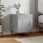 vidaXL Mesita de noche madera de ingeniería gris hormigón 40x40x50 cm vidaXL Mesita de noche madera de ingeniería gris hormigón 40x40x50 cm