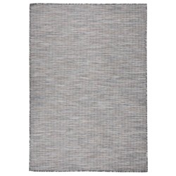 vidaXL Alfombra de exterior de tejido plano marrón y azul 140x200 cm