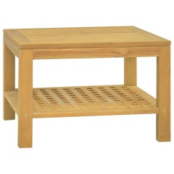 vidaXL Mesa de centro madera maciza de teca 60x60x40 cm