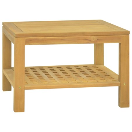 vidaXL Mesa de centro madera maciza de teca 60x60x40 cm
