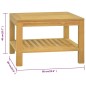 vidaXL Mesa de centro madera maciza de teca 60x60x40 cm vidaXL Mesa de centro madera maciza de teca 60x60x40 cm