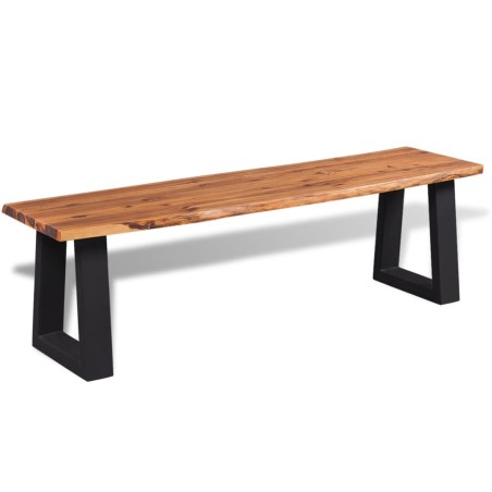 vidaXL Banco de madera de acacia maciza 145 cm