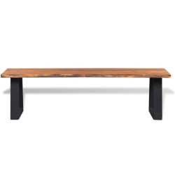 vidaXL Banco de madera de acacia maciza 145 cm