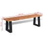 vidaXL Banco de madera de acacia maciza 145 cm vidaXL Banco de madera de acacia maciza 145 cm