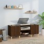 vidaXL Mueble de discos madera contrachapada roble marrón 121x38x48 cm vidaXL Mueble de discos madera contrachapada roble marrón 121x38x48 cm