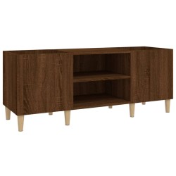 vidaXL Mueble de discos madera contrachapada roble marrón 121x38x48 cm
