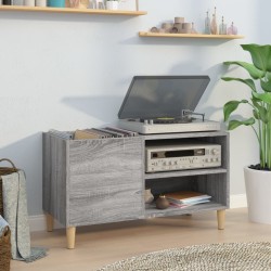 vidaXL Mueble discos madera contrachapada gris sonoma 84,5x38x48 cm
